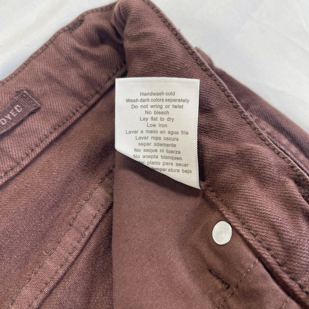 Judy Blue Garment Dyed Raw Hem Flare 13/31 Brown High Rise Stretch Jeans - Picture 9 of 12